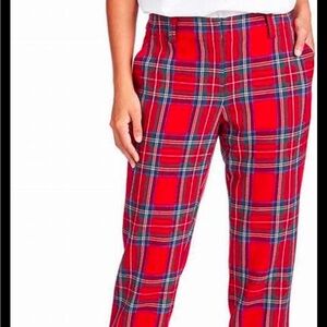 NWT Vineyard Vines Jolly Plaid Ruffle Cocktail Pants- size 12